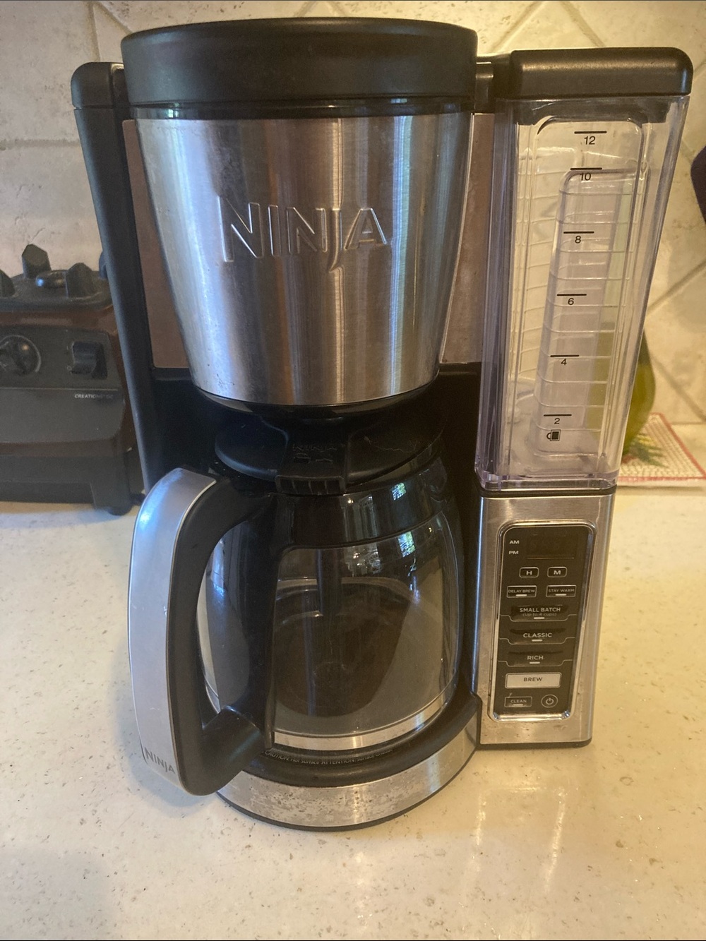 Ninja Coffee Maker in Silver and Black with Clear Water Reservoir